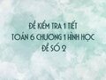 Đề kiểm tra 1 tiết Toán 6 chương 1 Hình học (Đường thẳng) - Đề số 2