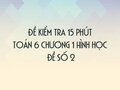 Đề kiểm tra 15 phút Toán 6 Chương 1 Hình học (Đường thẳng) - Đề số 2