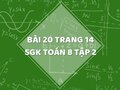 Bài 20 trang 14 SGK Toán 8 tập 2