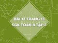 Bài 13 trang 13 SGK Toán 8 tập 2