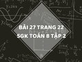 Bài 27 trang 22 SGK Toán 8 tập 2