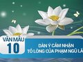 Dàn ý cảm nhận về bài thơ Tỏ lòng của Phạm Ngũ Lão