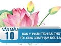 Dàn ý phân tích bài thơ Tỏ lòng của Phạm Ngũ Lão