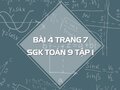 Bài 4 trang 7 SGK Toán 9 tập 1