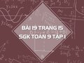 Bài 19 trang 15 SGK Toán 9 tập 1