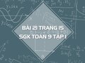 Bài 21 trang 15 SGK Toán 9 tập 1