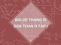 Bài 22 trang 15 SGK Toán 9 tập 1