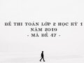 Đề thi Toán lớp 2 học kỳ 1 năm 2020 - Mã đề 47