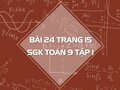 Bài 24 trang 15 SGK Toán 9 tập 1