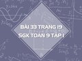 Bài 33 trang 19 SGK Toán 9 tập 1