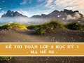 Đề thi Toán lớp 2 học kỳ 1 năm 2020 - Mã đề 39
