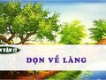 Soạn bài Dọn về làng (Nông Quốc Chấn)