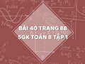 Bài 40 trang 88 SGK Toán 8 tập 1