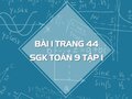 Bài 1 trang 44 SGK Toán 9 tập 1
