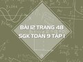 Bài 12 trang 48 SGK Toán 9 tập 1