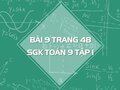 Bài 9 trang 48 SGK Toán 9 tập 1