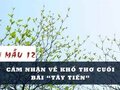 Cảm nhận về khổ thơ cuối bài Tây Tiến