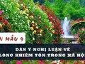 Dàn ý nghị luận về lòng khiêm tốn trong xã hội