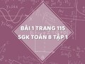 Bài 1 trang 115 SGK Toán 8 tập 1