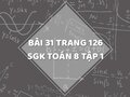 Bài 31 trang 126 SGK Toán 8 tập 1