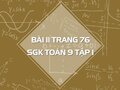 Bài 11 trang 76 SGK Toán 9 tập 1