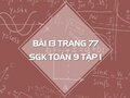 Bài 13 trang 77 SGK Toán 9 tập 1