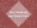 Bài 1 trang 68 SGK Toán 9 tập 1