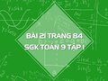 Bài 21 trang 84 SGK Toán 9 tập 1