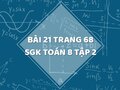 Bài 21 trang 68 SGK Toán 8 tập 2