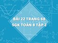Bài 22 trang 68 SGK Toán 8 tập 2