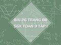 Bài 26 trang 88 SGK Toán 9 tập 1