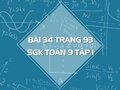 Bài 34 trang 93 SGK Toán 9 tập 1