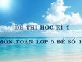 Đề thi học kì 1 môn Toán lớp 5 đề số 10