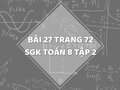 Bài 27 trang 72 SGK Toán 8 tập 2