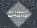 Bài 28 trang 72 SGK Toán 8 tập 2