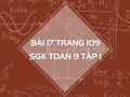 Bài 17 trang 109 SGK Toán 9 tập 1