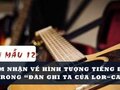 Cảm nhận về hình tượng tiếng đàn trong Đàn ghi ta của Lor-ca