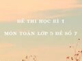 Đề thi học kì 1 môn Toán lớp 5 đề số 7
