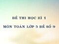 Đề thi học kì 1 môn Toán lớp 5 đề số 9