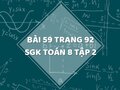 Bài 59 trang 92 SGK Toán 8 tập 2