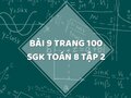 Bài 9 trang 100 SGK Toán 8 tập 2