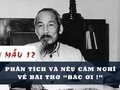 Phân tích và nêu cảm nghĩ về bài thơ Bác ơi - Tố Hữu