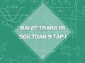 Bài 27 trang 115 SGK Toán 9 tập 1
