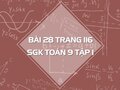 Bài 28 trang 116 SGK Toán 9 tập 1