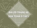 Bài 29 trang 116 SGK Toán 9 tập 1
