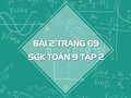 Bài 2 trang 69 SGK Toán 9 tập 2