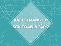 Bài 13 trang 131 SGK Toán 8 tập 2