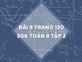 Bài 9 trang 130 SGK Toán 8 tập 2