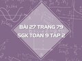 Bài 27 trang 79 SGK Toán 9 tập 2