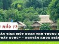Phân tích một đoạn thơ trong bài Đất Nước